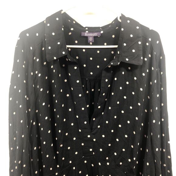Romans Pullover Polka Dot Top in size 3x -‎ 30 NWT - Picture 4 of 5